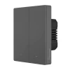 Розумний 2-канальний Wi-Fi настінний вимикач Sonoff M5-2C-80 Black (6920075777079)
