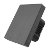 Розумний 3-канальний Wi-Fi настінний вимикач Sonoff M5-3C-80 Black (6920075777086)
