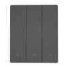 Розумний 3-канальний Wi-Fi настінний вимикач Sonoff M5-3C-80 Black (6920075777086)