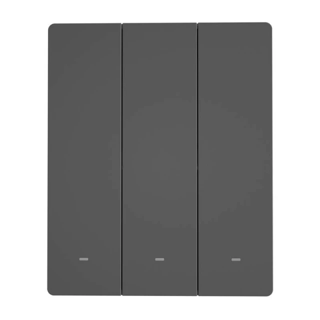 Розумний 3-канальний Wi-Fi настінний вимикач Sonoff M5-3C-80 Black (6920075777086)