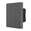 Розумний 3-канальний Wi-Fi настінний вимикач Sonoff M5-3C-80 Black (6920075777086)