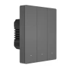 Розумний 3-канальний Wi-Fi настінний вимикач Sonoff M5-3C-80 Black (6920075777086)
