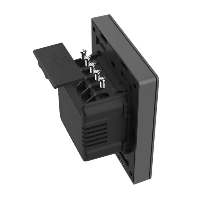 Розумний 3-канальний Wi-Fi настінний вимикач Sonoff M5-3C-80 Black (6920075777086)