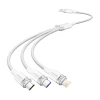 Кабель VENTION USB-A to Lightning/USB-C/microUSB 1.5m 6A White (CTRWG)
