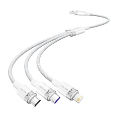 Кабель VENTION USB-A to Lightning/USB-C/microUSB 1.5m 6A White (CTRWG)