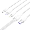 Кабель VENTION USB-A to Lightning/USB-C/microUSB 1.5m 6A White (CTRWG)