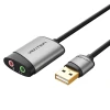 Зовнішня звукова карта Vention USB 0,15 м (6922794739895)