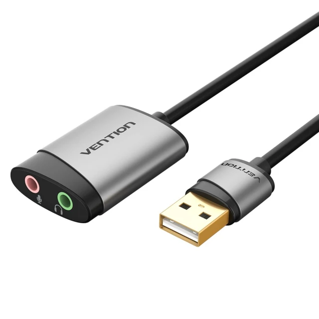 Зовнішня звукова карта Vention USB 0,15 м (6922794739895)