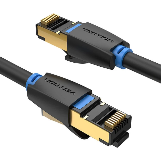Кабель мережевий Vention IKABF Cat.8 1 м Black (6922794742819)