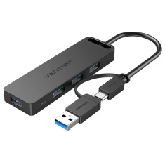 Hub Vention 5в1 USB 3.0 з адаптером USB-C на USB-A (6922794746916)