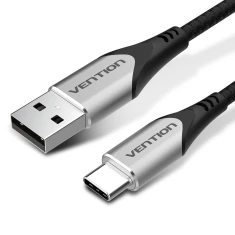 Кабель Vention USB-A to USB-C в обплетенні 3A 480 Mbps 2 м Gray (6922794747074)