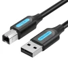 Кабель Vention USB 2.0 USB-A to USB-B 480 Mbps 3 м Black (6922794748583)