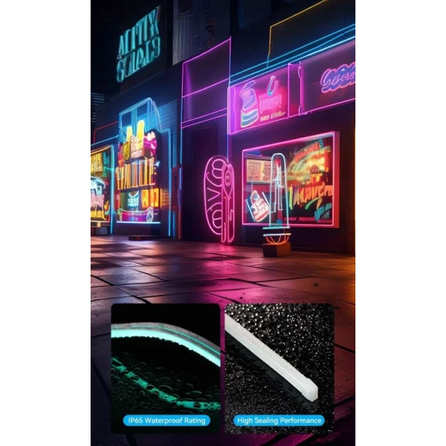 Світлодіодна стрічка Vention Silicone Neon з IR пультом і блоком живлення DC 12V 5 м (6922794783133)