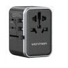 Універсальний мережевий адаптер Vention 65 Вт GaN 2x USB-A 2x USB-C Black (6922794784345)