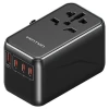 Універсальний мережевий адаптер Vention 100 Вт GaN 1x USB-A 3x USB-C Black (6922794784710)