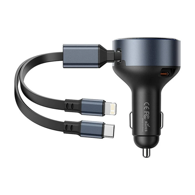 Набір Vention автомобільна зарядка 30W + кабель USB-C-Lightning (FFOB0)