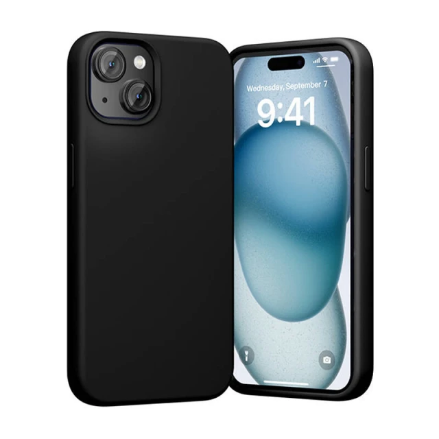 Чехол силиконовый VENTION KUFB0-20 iPhone 15 Plus Black (6922794787322)