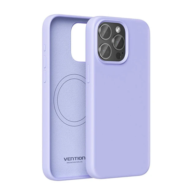 Чохол силіконовий Vention KUFV0-40 для iPhone 15 Pro Max Violet