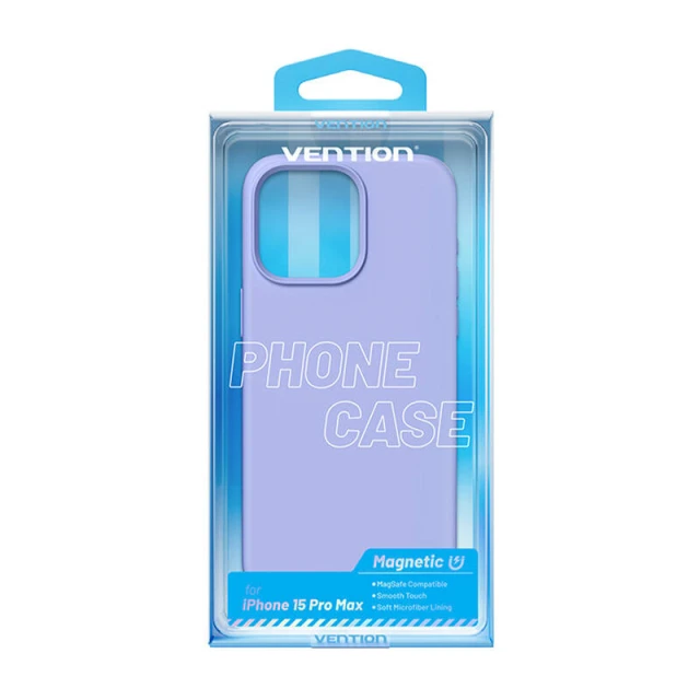 Чохол силіконовий Vention KUFV0-40 для iPhone 15 Pro Max Violet