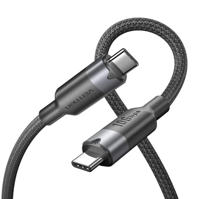 Кабель Vention USB-C to USB-C USB 3.2 5A 10Gbps 1 м Black (6922794789272)