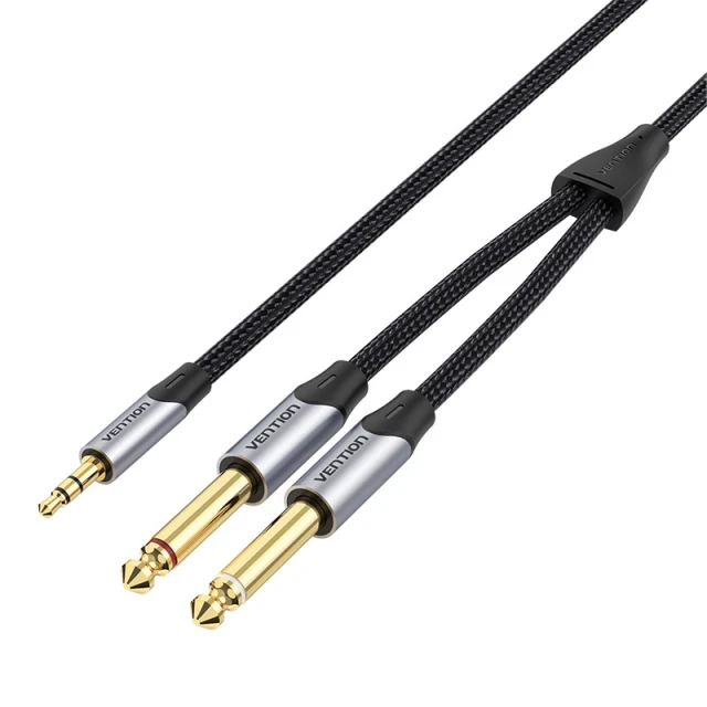 Кабель аудіо Vention mini jack 3.5mm на 2x jack 6.35mm 8m (BARHK)