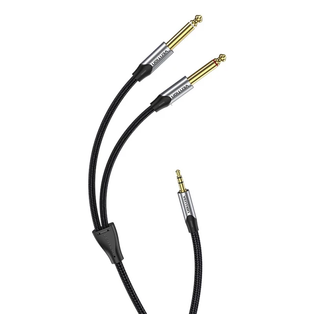 Кабель аудіо Vention mini jack 3.5mm на 2x jack 6.35mm 8m (BARHK)
