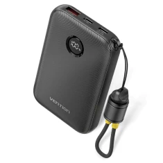 Портативний зарядний пристрій Vention FKAB0-C 10000 mAh 2x USB-C 1x USB-A з дисплеєм 22,5W Black (6922794791237)