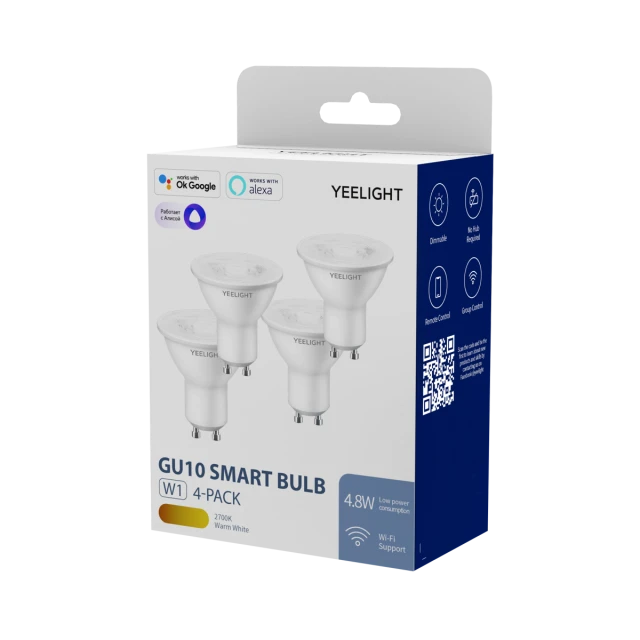 Розумна лампочка Yeelight W1 GU10 (Dimmable) (4 pack) (YLDP004-4pcs)