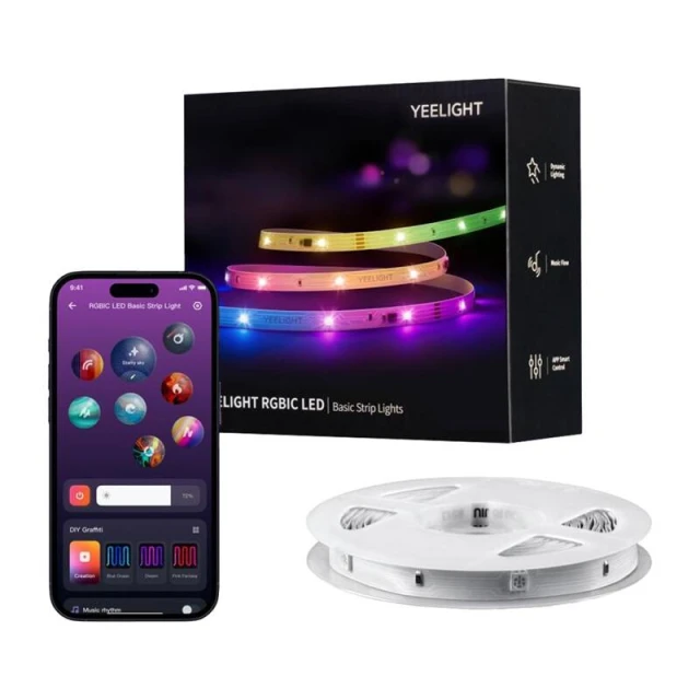 Світлодіодна стрічка RGBIC Yeelight Basic LED Strip Lights 6m (YLYDD-0038)