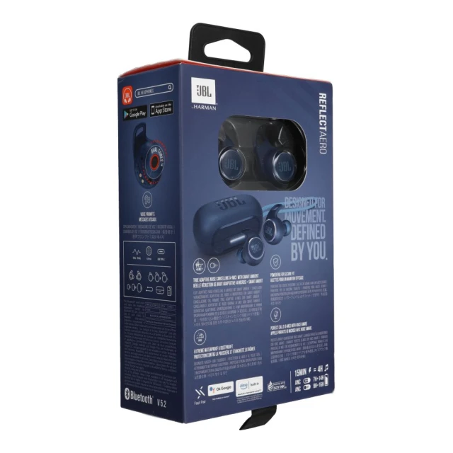 Наушники беспроводные вкладыши TWS JBL Reflect Aero Blue (6925281914058)