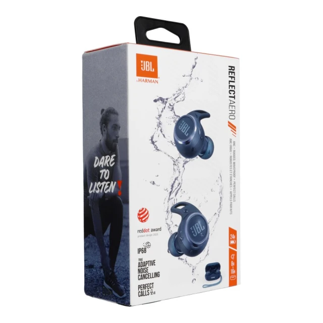 Наушники беспроводные вкладыши TWS JBL Reflect Aero Blue (6925281914058)