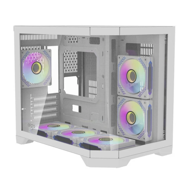 Computer Case Darkflash FT418 White with 6 ARGB Fans (6926170048342)