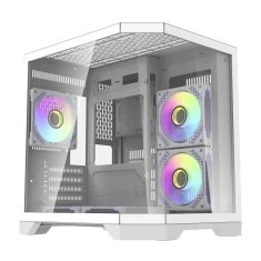 Корпус комп'ютерний Darkflash FT350 + 5 вентиляторів ARGB White