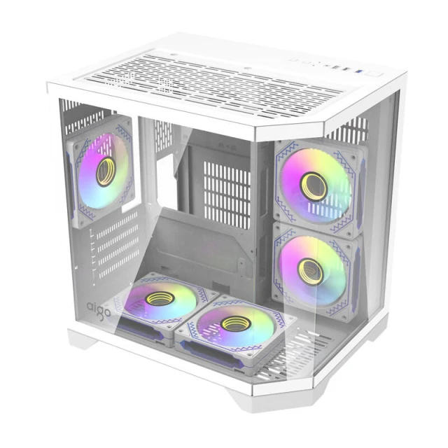 Корпус комп'ютерний Darkflash FT350 + 5 вентиляторів ARGB White