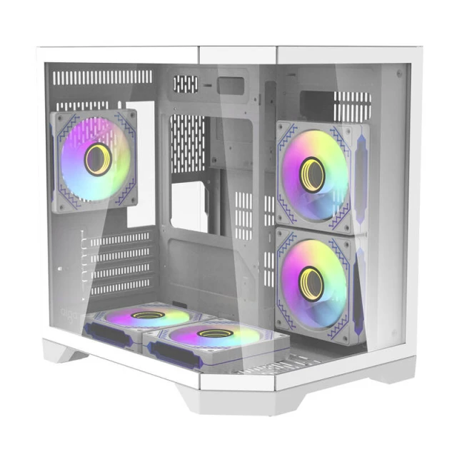 Корпус комп'ютерний Darkflash FT350 + 5 вентиляторів ARGB White