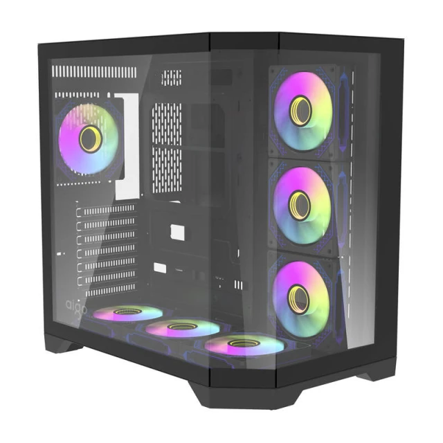 Корпус компьютерный Darkflash FT418 Pro Black + 7 вентиляторов ARGB (FT418 PRO Black)