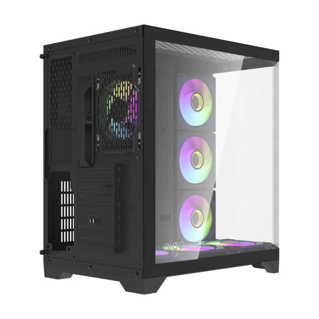 Корпус компьютерный Darkflash FT418 Pro Black + 7 вентиляторов ARGB (FT418 PRO Black)