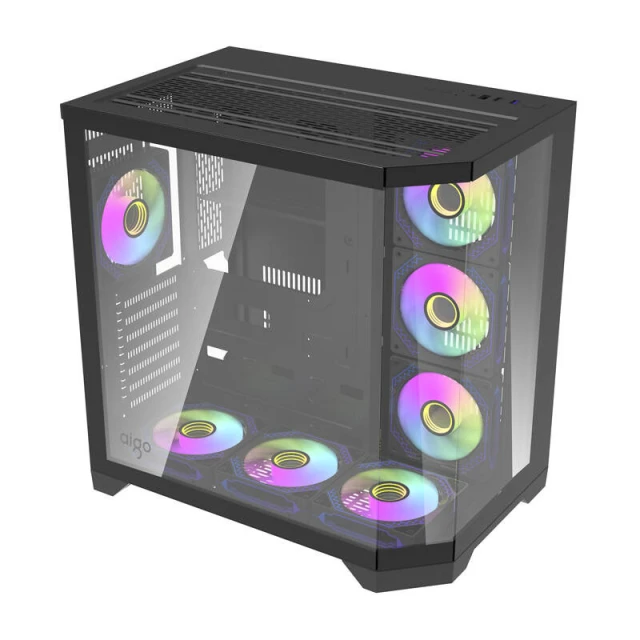 Корпус компьютерный Darkflash FT418 Pro Black + 7 вентиляторов ARGB (FT418 PRO Black)