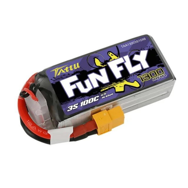 Аккумулятор Tattu Funfly 1300mAh 11,1V 3S1P (TAA13003S10X6)