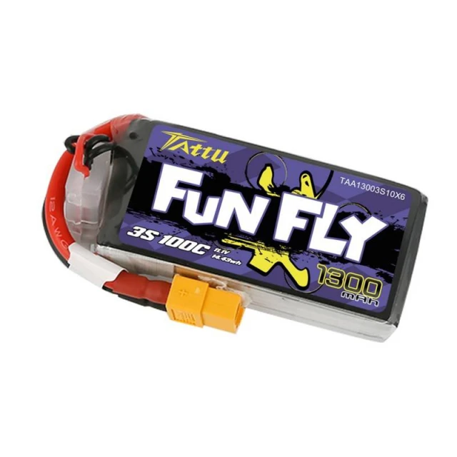 Аккумулятор Tattu Funfly 1300mAh 11,1V 3S1P (TAA13003S10X6)