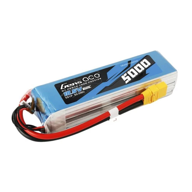 Акумулятор Gens Ace Bashing 5000mAh 18.5V 60C 5S1P XT90 (GEA50005S60X9)