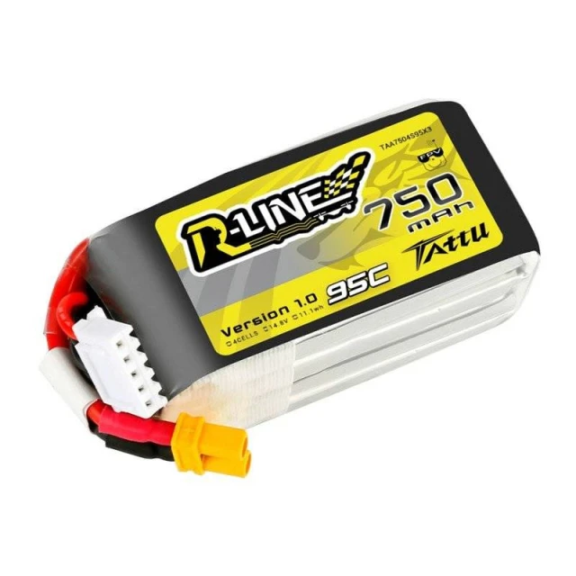 Акумулятор Tattu R-Line 750mAh 14.8V 95C 4S1P XT30 (TAA7504S95X3)