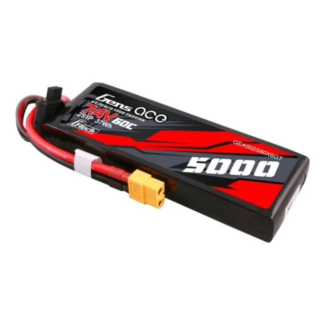 Акумулятор GENS ACE G-Tech 5000mAh 7.4V 60C 2S1P XT60 (GEA502S60X6GT)
