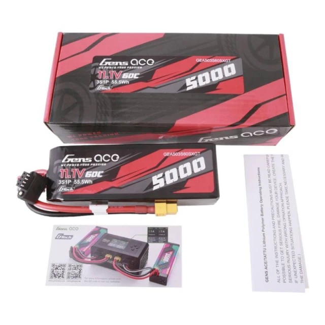 Акумулятор Gens Ace G-Tech 5000mAh 11.1V 3S1P XT60 (GEA503S60SXGT)
