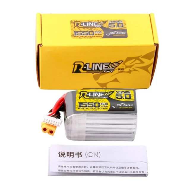 Акумулятор Tattu R-Line 5.0 1550mAh 22,2V XT60 (TAA15506S15X6)