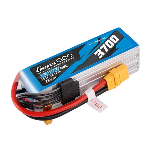 Аккумулятор Gens Ace G-Tech 3700mAh 22.2V 6S1P XT90 (GEA376S60X9GT)