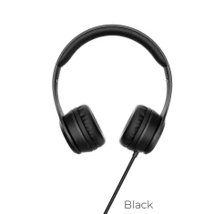 Навушники Hoco W21 провідні накладні Jack 3.5 mm Black (6931474708281)