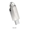 Флешка Hoco UD8 32GB USB 3.0 USB A + USB C Silver (6931474713391)