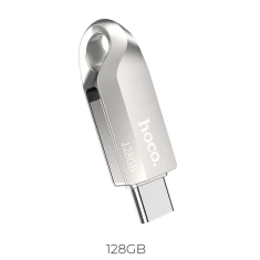 Флешка Hoco UD8 128GB USB 3.0 USB A + USB C Silver (6931474713414)