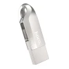 Флешка Hoco UD8 128GB USB 3.0 USB A + USB C Silver (6931474713414)